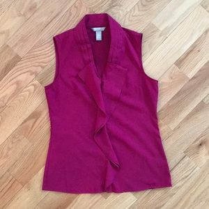 Banana Republic Sleeveless Ruffle Blouse